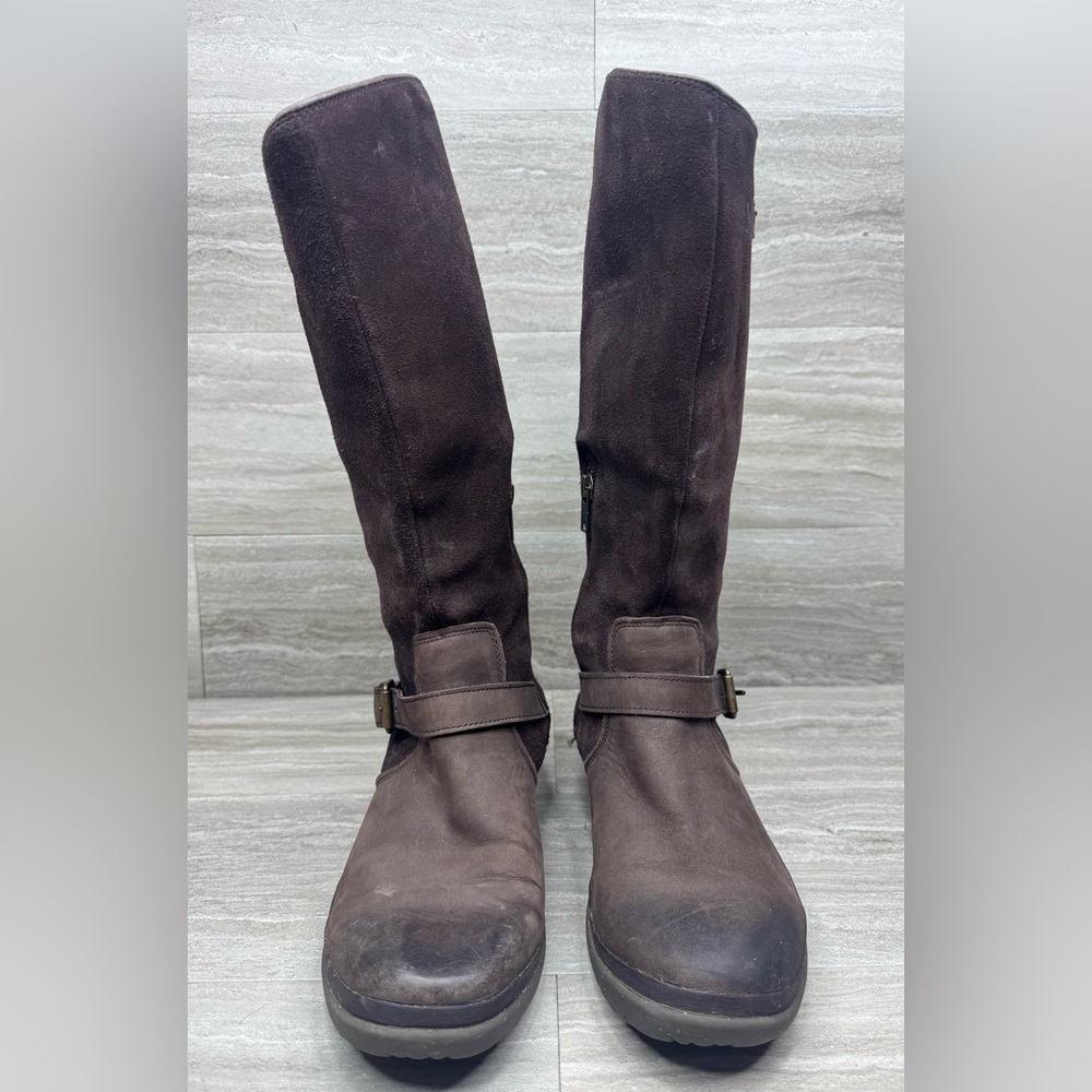 UGG Thomsen Suede Knee-High Boots Shearling Lined Boots Womens Size 9 - Picture 3 of 11